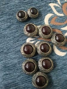 premium vintage metal button. set  ( 10 piece)