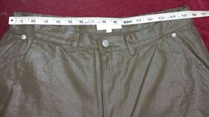 CLOP leather look Wide Leg Pants