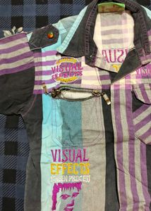 Unique Striped Short Sleeve Shirt