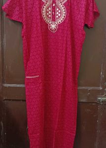Night Maxi For Ladies With Pocket -4 Nighty
