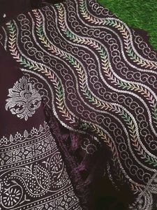 Elegant Embroidered chiffon Saree