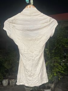 Cream Shrug Top