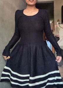 Dark Blue Knit Dress