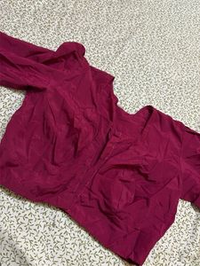 Women's Magenta Saree Blouse