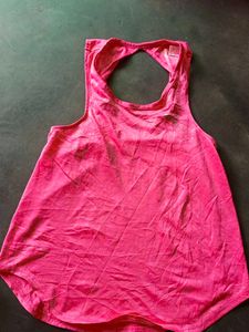 Pink Athletic Shorts and puma tank top set