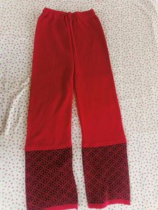 Warm Red Patterned Pants xs  size