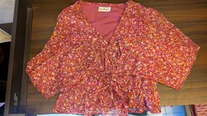 Kibo Floral Chiffon Blouse (S)