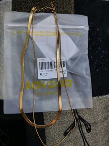 Layered Gold Tone Snake Chain Necklace