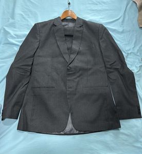 Dark Grey White StripsSuit Jacket And Formal Pant