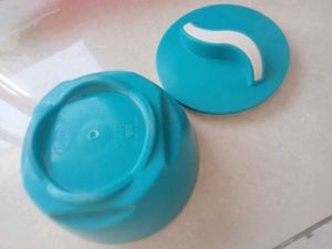 Stylish Teal &amp; White Curling Stone Organizer
