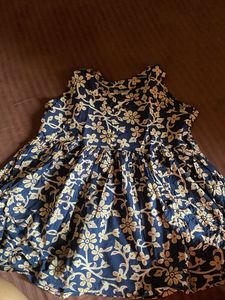 Navy Blue Floral Print Maxi Dress