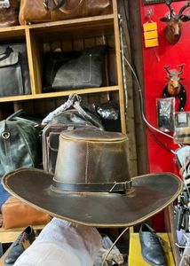 Genuine Leather Cowboy Hat for Unisex