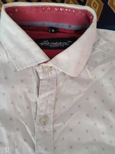 Men's White Printed Casual Shirt