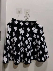 Floral Print A-Line Skirt