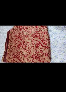 Elegant Red &amp; Gol satin silk saree