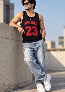Black "BEAST"  and  “JORDAN”  tank tops