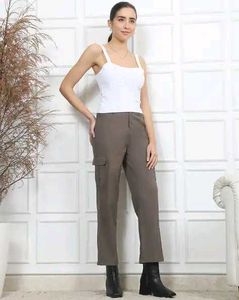 Shein Ankle Length Fly With Button Closure Cargo P