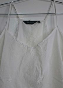 White Lace Trim Cami Top