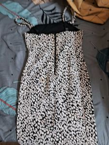 Chic Black &amp; White Animal Print Dress