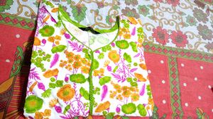 Floral Print Kurta