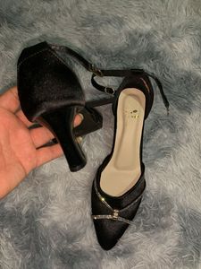 Sparkly Black D'Orsay Heels