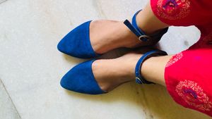 Royal blue flats