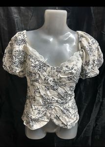 Chic Floral Puff Sleeve Top