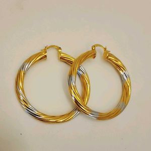 Chunky Twisted Hoop Earrings