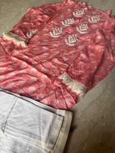 Pretty blush pink Block Print Kurta