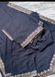 Elegant Black Embroidered Gown