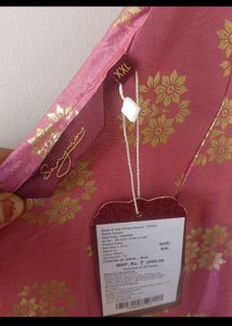 Sangria Pink &amp; Gold Sleeveless Kurta