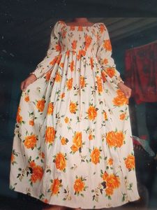 Floral Print Smocked Dress