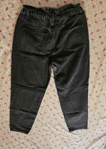 Stylish Washed Black Mom Jeans