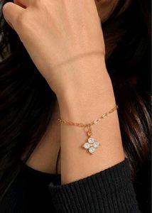 Elegant Gold chain crystal Charm Bracelet⭐✨