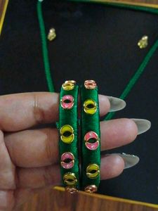 Green Necklace and Bangle Set