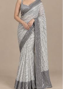 Sparkling Sequin Saree with Blouse