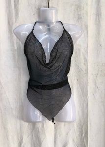 69. Sheer Black Halter Neck Swim Top