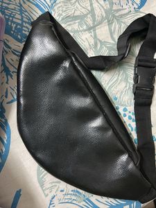 Chic Black Faux Leather Fanny Pack