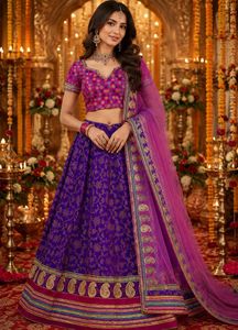 Purple Lehenga Choli Set
