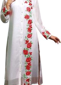 Embroidered White Kurta