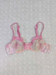Pretty Pink lace Floral Print Bra