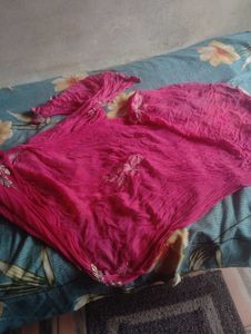 Vibrant Pink Embroidered Dupatta
