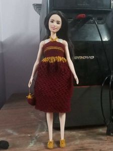 Brand New Beach ⛱️ Barbie Wearing Maroon Crochet