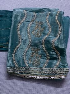 Elegant Embroidered Kurta Set unstitched