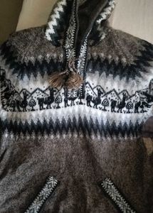 Unisex Wool Blend Hooded Sweater