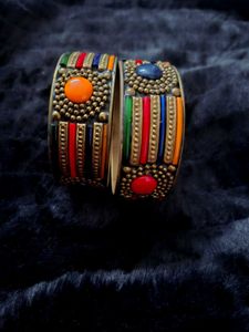 Colorful Ethnic Bangles - Set of 2