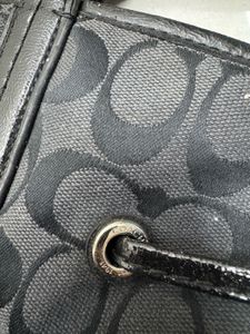Coach Black Signature Stripe Handbag