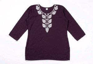 Embroidered Short Cotton Kurti