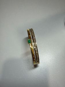 Emerald & Diamond Bangle Bracelet
