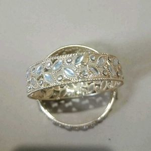 Elegant Gold-Tone Crystal Bangle Set